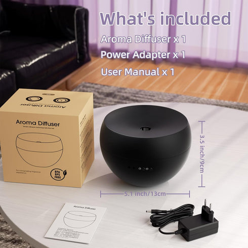 VigorLife 2 100ml Essential Oil Diffuser, Small Ultrasonic Aromatherapy Diffuser with Auto-Off Function, Cool Mist