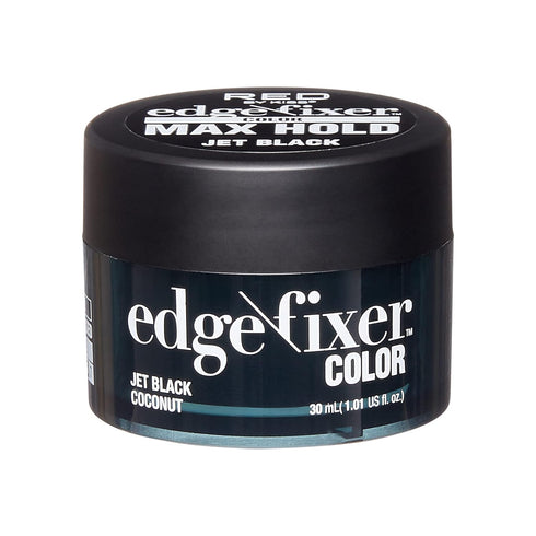 Red by Kiss Color Edge Fixer 24HR Max Hold Pomade for Fly Away and Edge Frizz Hair, Jet Black