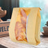STAHAD 100Pcs Packaging Kraft Paper Bread Bags with Window Large Oil-Resistant Toast Bags for Homemade Bread Bakery