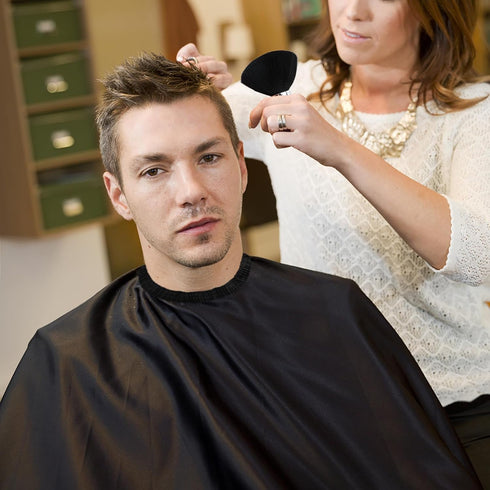 NICEMOVIC Hair Cutting Barber Cape with Neck Duster Brush, Professional Barber Accessories for Salon Haircut