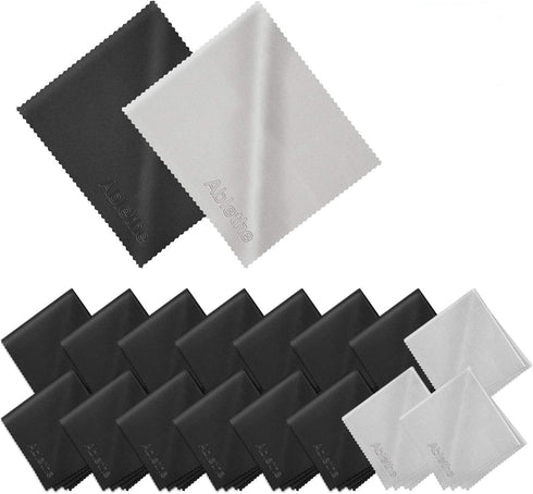 18 Pack Premium Microfiber Cleaning Cloths - Perfect for Glasses, Lenses, Screens, Cameras, Cell Phones, and More