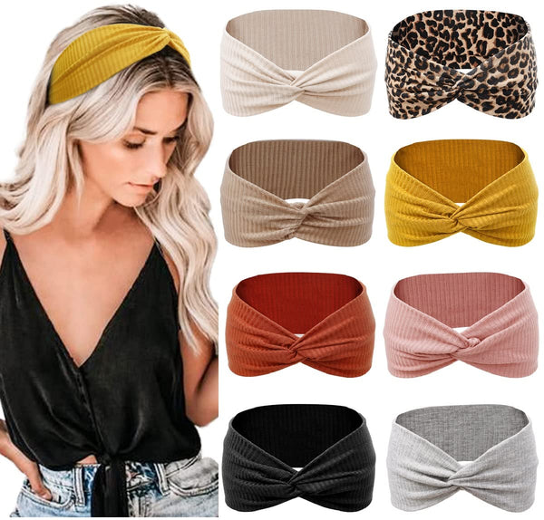 Tobeffect Non-Slip Headbands for Women, Elastic Hair Bands for Yoga Workout Running and Hair Wrap