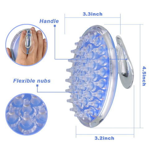 TailaiMei Anti Cellulite Massager Brush - Body Shower Scrubber for Circulation & Muscle Release (Blue)