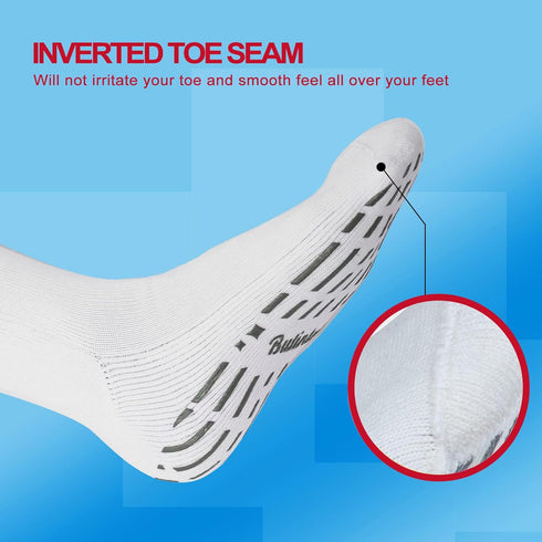Women-4 13-15 Bulinlulu Extra Width Diabetic Socks Men Pairs Wide Edema Sock for Swollen Feet,Non Slip Cast Bariatric
