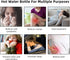 Hot Water Bottle Rubber with Soft Cover (2 Liter) | Removable Hot Cold Pack | Hot Water Bag for Cramps, Pain Relief,