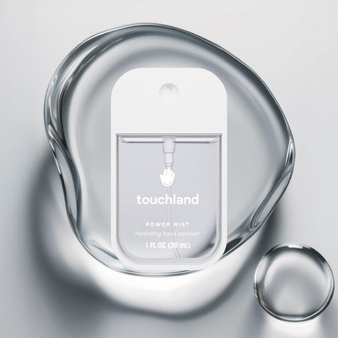 Set 3 1 OZ Touchland Hydrating Hand Sanitizer Spray Dye Free Trio (Rainwater, Unscented, Beach Coco) x FL Mini Travel