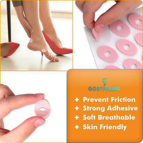 Corn Cushions, Self-Stick Callus Cushions for Toes, Feet, Protect Calluses and Reduce Friction - Oval Shape, 10 Sheets