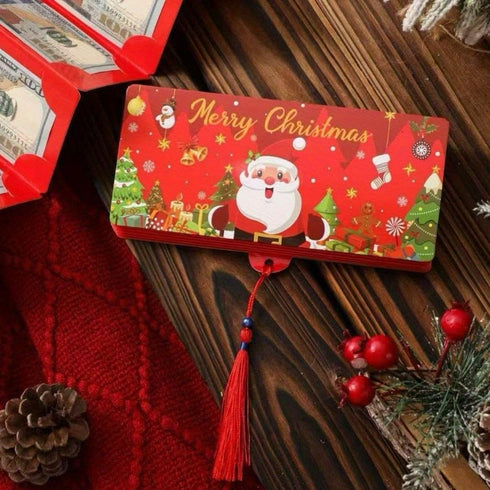 QHUDLV Holder,10 Christmas Surprise Money Holder - Christmas Money or Gift Card Slots Surprise Xmas Gift Card Holde r