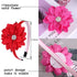 WANYU 10 Pcs Flower Bow Headbands for Girls, Toddler Chiffon Floral Hair Bands, Cute 3.5 Inch Bow Headpiece