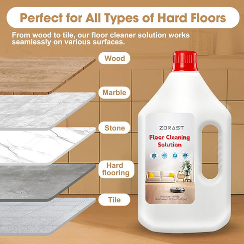 ZORAST 82 Oz, (S7, S8, Q7, Q8 Floor Cleaning Solution, Fl Compatible with All Roborock Mopping Robots Qrevo, series)