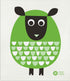 3-Pack Earth-Friendly Swedish Dishcloth, Reusable Eco Sponge MODERN SHEEP (Bright Green + Red/Purple + Petrol)