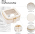 Aveniee Mini Clear Makeup Bag, TSA Approved Travel Toiletry Organizer Pouch with Zipper for Women Men (Mini-White)
