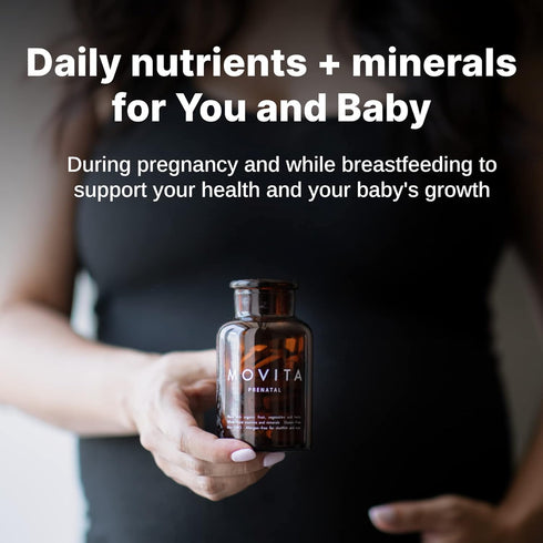 Movita Prenatal Multivitamin - Organic, Vegan-Friendly, Gluten-Free, 30 Day Supply for Pregnancy & Breastfeeding