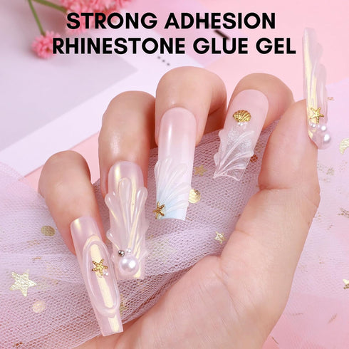 Makartt Nail Gel Kit with Rhinestone Glue, Super Strong 3D Sculpting Gel for Nail Art, Molding, and Decoration