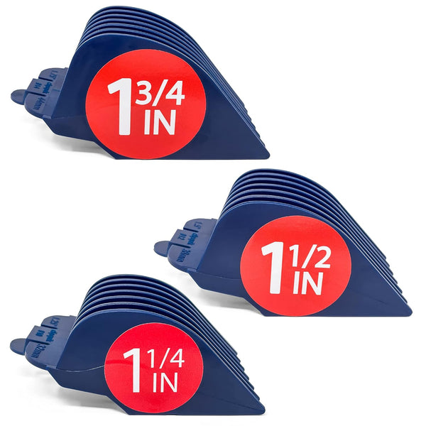 Premium XL Clipper Guards Set, Extra Strong 1.75" (#14), 1.5" (#12), 1.25" (#10) Large Guide Comb for Wahl Clippers