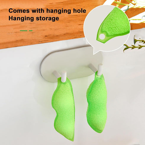 Bottle Cleaning Sponge, Beans-Shaped Reusable Sponge, Heat Resistant for Internal Cleaning of Small Mouth Bottles