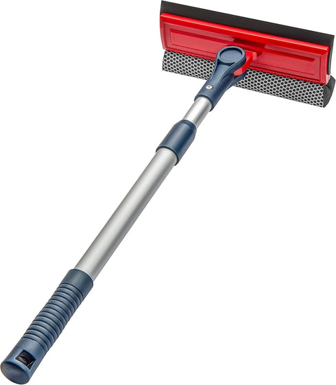 DSV Standard Professional Window Squeegee | 2-in-1 Window Cleaner Sponge with Telescopic Extension Pole 20" - 30"