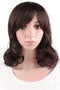 MapofBeauty 16 Inch Medium Curly Wig, Dark Brown, Daily Use Side Bangs