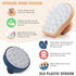 Scalp Massager Shampoo Brush, Wooden Wet and Dry Hair Scalp Care Brush, Exfoliator with Soft Silicone Bristles
