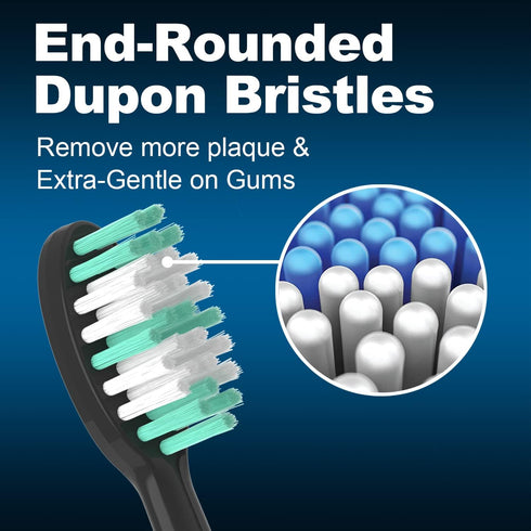 Replacement Toothbrush Heads 10 Pack for AquaSonic Black Series, Vibe Series, and Duo Series Pro Electric Toothbrush