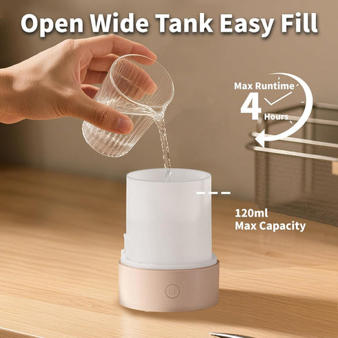 SIHUADON 120ml 3-in-1 7 Essential Oil Diffuser, Aromatherapy Diffuser Small Ultrasonic Cool Mist Humidifier with Color