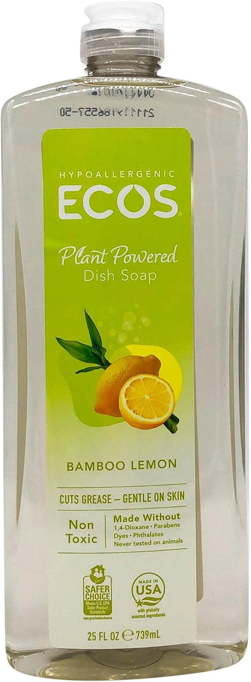 ECOS Dish Soap Bamboo Lemon, 25 Fl Oz