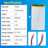 Qimoo 7565121 3.7V 8000mAh 7565121 Pack PH2.0mm Lipo Battery Rechargeable Lithium Polymer Battery with JST Connector