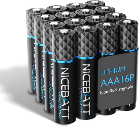NICEBATT Lithium Batteries AAA, 1200mAh High Capacity, 1.5V Triple A Battery for High-Tech