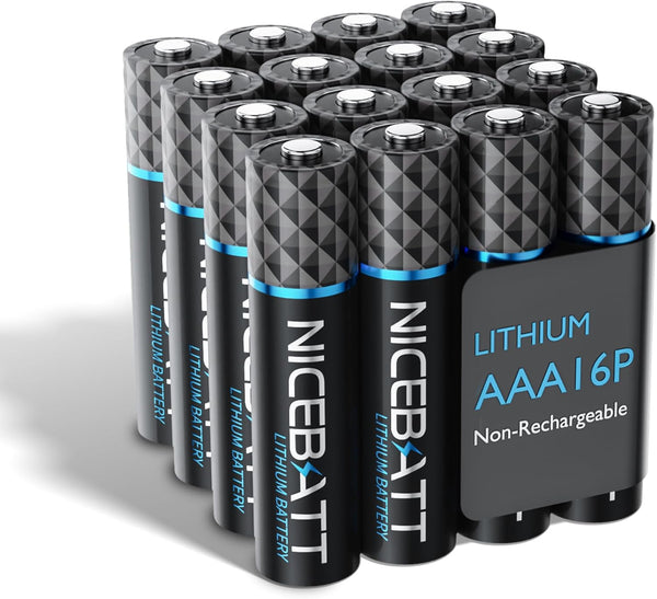 NICEBATT Lithium Batteries AAA, 1200mAh High Capacity, 1.5V Triple A Battery for High-Tech