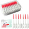 Ndzefan 160PCS Portable Silica Gel Toothpick Toothbrush, Soft for Adults and Children, Teeth Cleaning Tool (Red)
