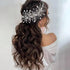 Wedding Headband Bridal Hair Pieces, Silver Rhinestone Hair Side Comb Accessories for Women (Right)