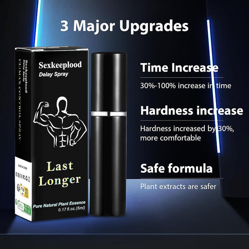 Sexkeeplood Packaged Bottle,5ml Men's Delay Spray-Last Longer in Bed Men & Prolong Pleasure Without Numbing