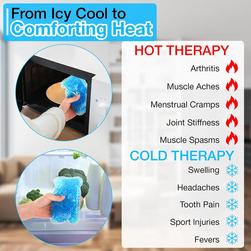 TrelaCo 24 Pcs Gel Bead Ice Pack, 4 x 6 Inch Reusable Hot Cold Pack for Sports Swelling Pain Relief