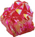 Rockcloud Healing Crystal Natural Titanium Coated Deep Red Rock Quartz Cluster Geode Home Decoration