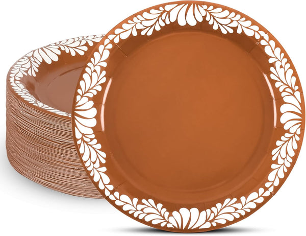 Houuqe 60 PCS Platos De Barro Mexicanos Mexican Paper Plates Cielito Lindo Decoration-