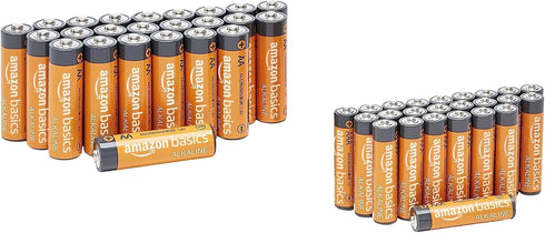 Amazon Basics AA & AAA High-Performance Alkaline Batteries Value Pack - 24 Double AA and 24 Triple AAA