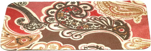 Calabria Microfiber Cleaning Cloth, Red Paisley Cashmere Print for Cleaning Eyeglass Lens, Phone Screen, Sunglasses