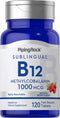 Piping Rock Vitamin B12 Sublingual 1000 mcg | 120 Tablets | Berry Flavor | Non-GMO & Gluten Free Supplement