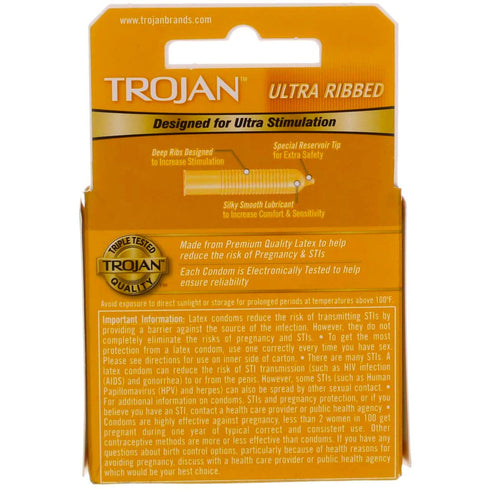 Trojans UltraRibb Stimulating Pleasure for Enhanced Wellness