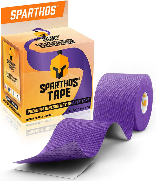 Sparthos Kinesiology Tape - Incredible Support for Athletic Sports and Recovery - Uncut 2 inch x 16.4 feet Roll
