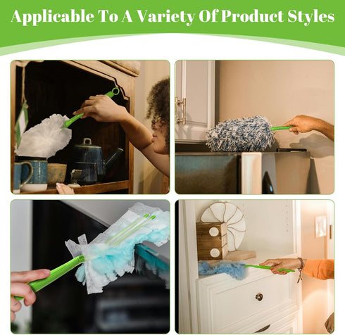 Extendable Duster Mop Handle - Includes 3pc Extended Handles, Compatible with Refill, Detachable and Replaceable (3,
