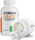 Bronson Vitamin K2 (MK7) with D3 | 60 Capsules - Non-GMO Formula | 5000 IU Vitamin D3 & 90 mcg Vitamin K2 MK-7