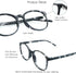 VisionGlobal Blue Light Blocking Glasses, Anti Eyestrain for Women/Men, Stylish Oval Frame, Anti Glare, Gray +1.50