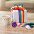 Whaline 2 Rolls Rainbow Stripe Wired Ribbon, 2.5 Inch, Colorful LGBTQ Pride Fabric for Crafts and Gift Wrapping