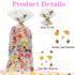 Ymapinc 50Pcs (4 Bee Gift Bag with Handles, Plastic Clear Handle Bags for Favors, Honey Bee Bags, Yellow Bag for Bees