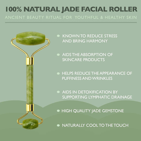 Ice Face Mask + Jade Roller Set - Beauty Roller & Facial Mask Tool for Wrinkles, Fine Lines, Anti Aging