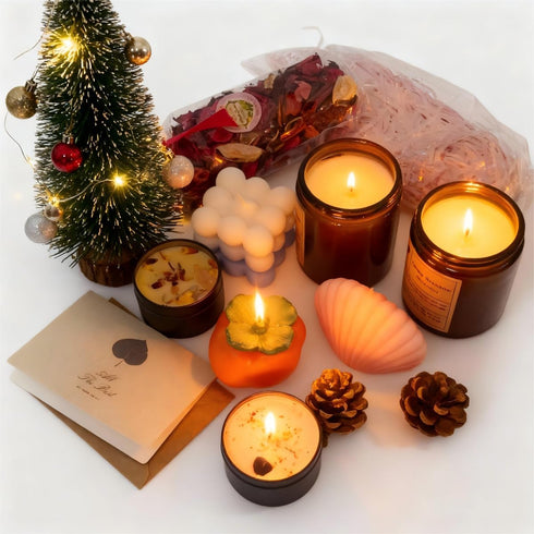 SOYESY 12 Set Set Scented Candles Gift for Women, Pcs Candles & Greeting Card for Women, Aromatherapy Soy Wax Candles
