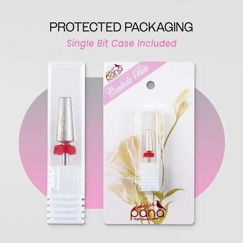 PANA Nail Carbide 5 in 1 Bit for Acrylic or Hard Gel, Two Way Rotate, 3/32" Shank, Manicure, Nail Art, Drill Machine