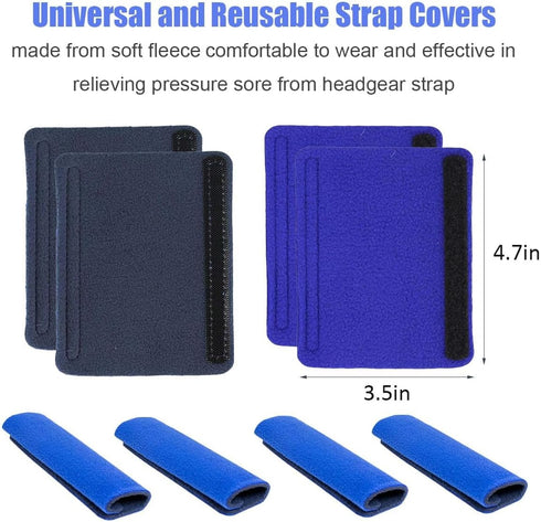 8 Pack Headgear Strap Covers, Soft Mask Strap Cushions for Reducing Indentation, Universal and Reusable
