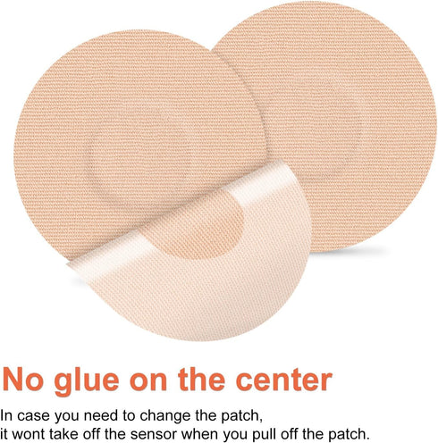 HONYOU 25Pack Libre Sensor Covers, Beige Waterproof Latex-Free Freestyle Lingo Overpatches for Libre 1/2/3 Plus CGM